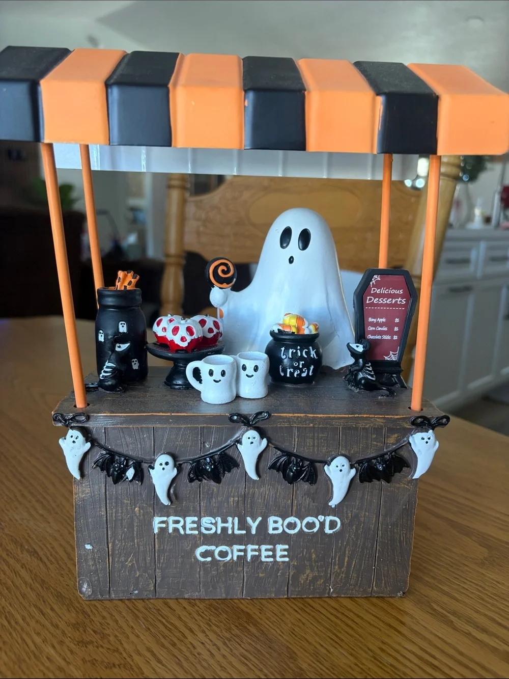 Viral Halloween Boo-rista  Coffee Cart Decoration - Orange & Black